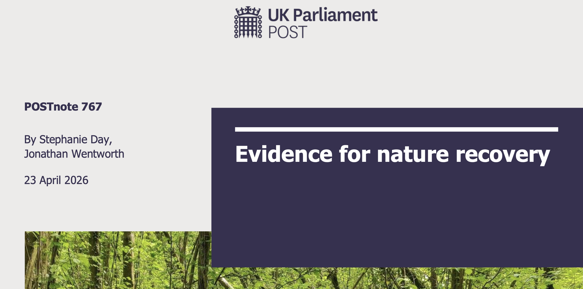 Evidence for Nature Recovery