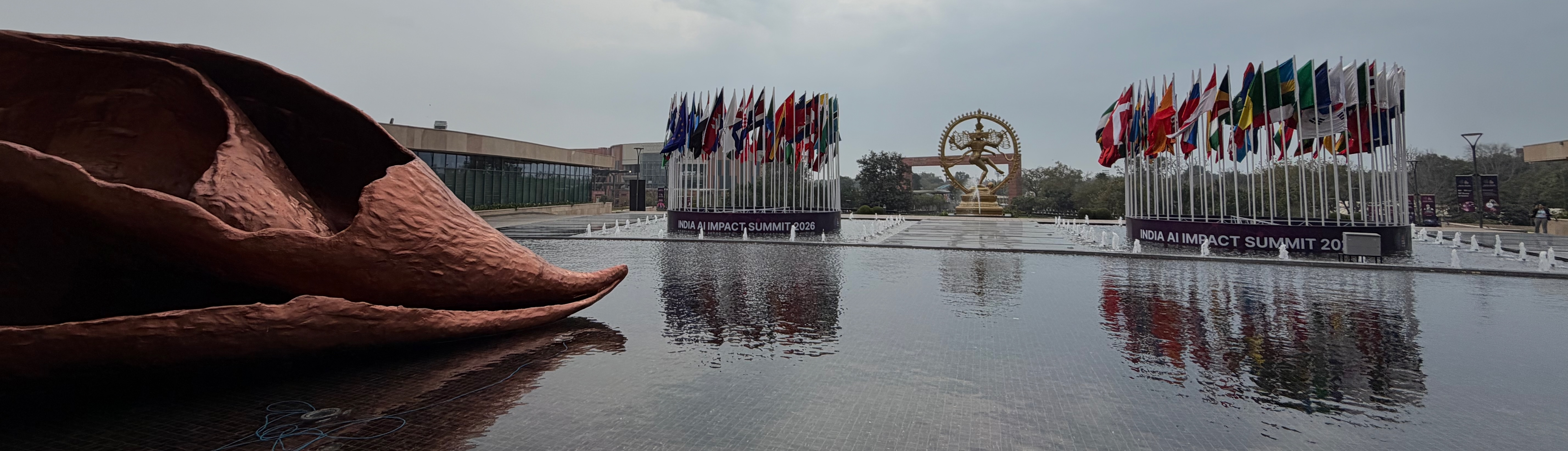 The glorious view from the Bharat Mandapam roof