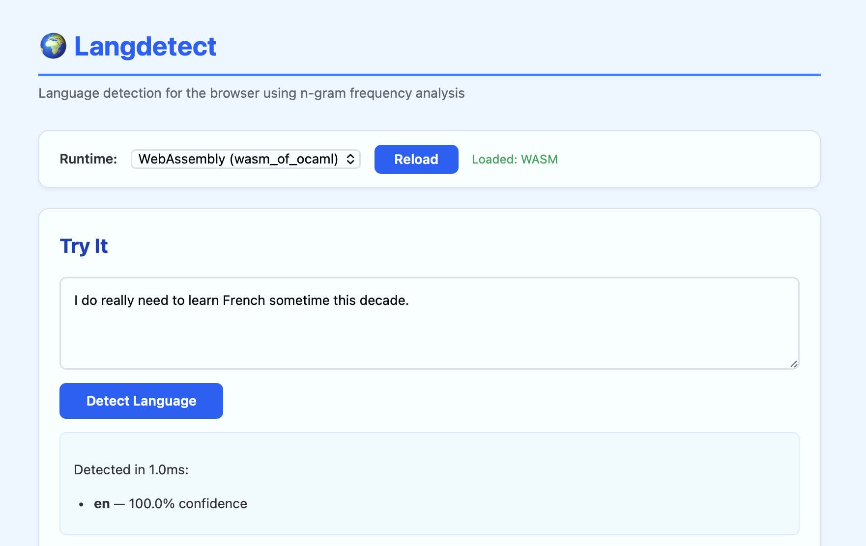 Wasm mode is effectively the same as JavaScript, but more modern.