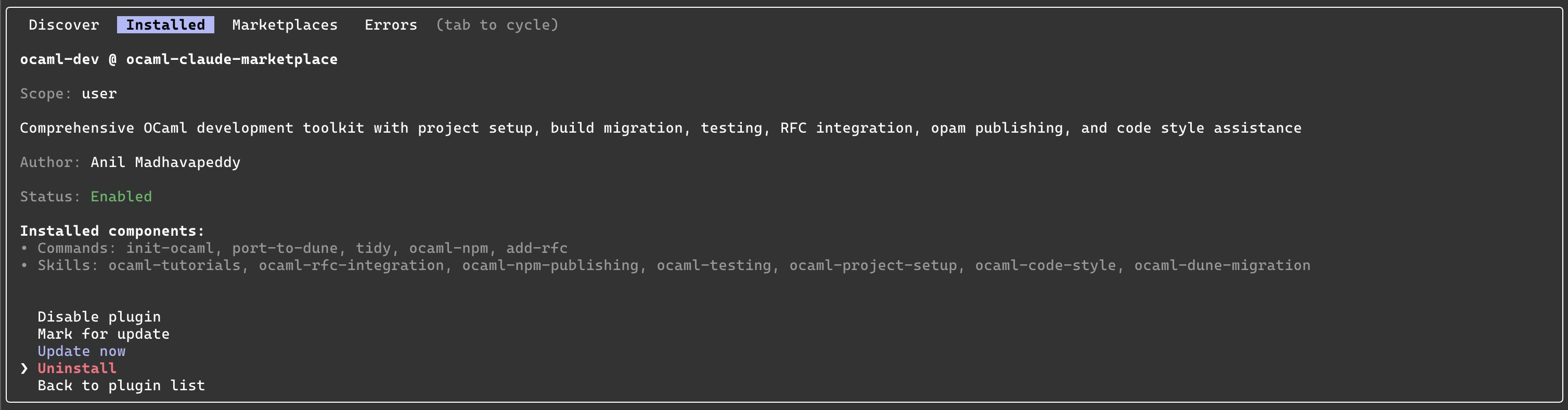 And you can enable or disable it selectively