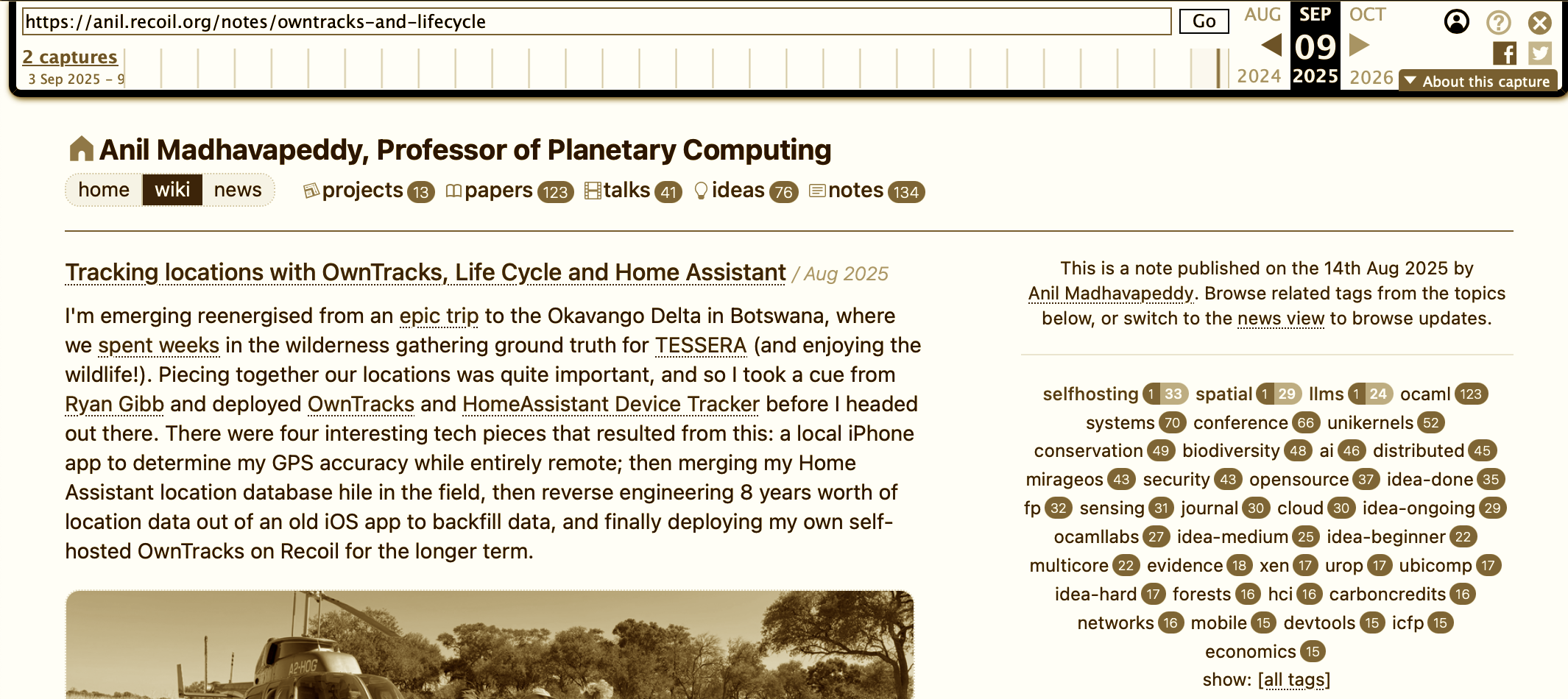 The raw archive version of the post, which keeps all the display HTML
