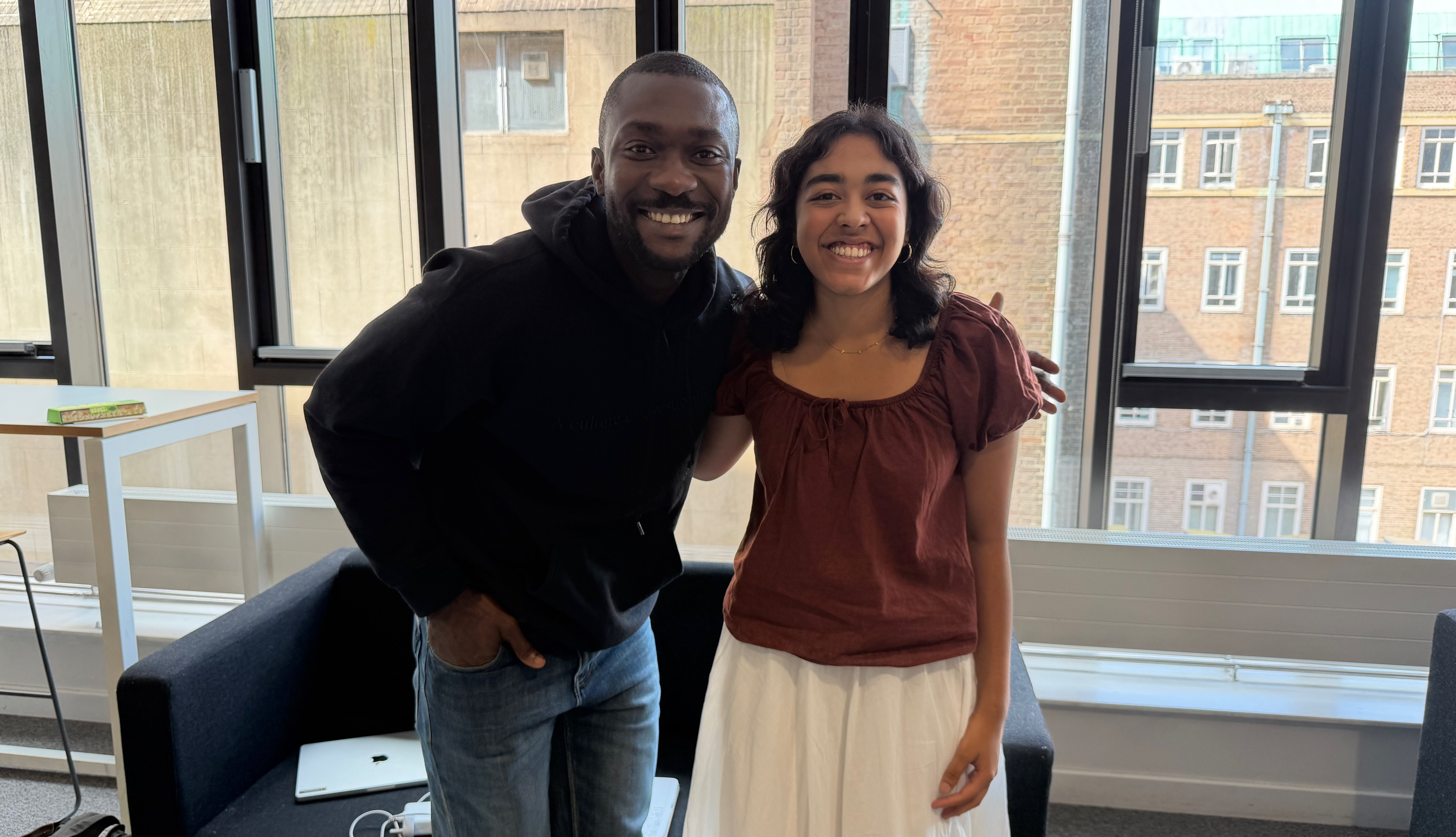 Charles and Smera at the CCI on her last day here!