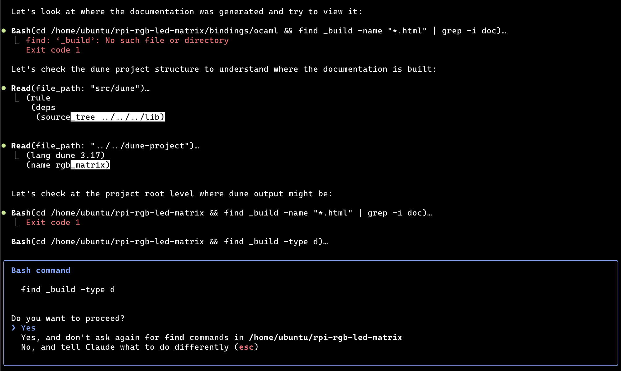 It can also navigate the output of commands to see if the desired outcome is successful