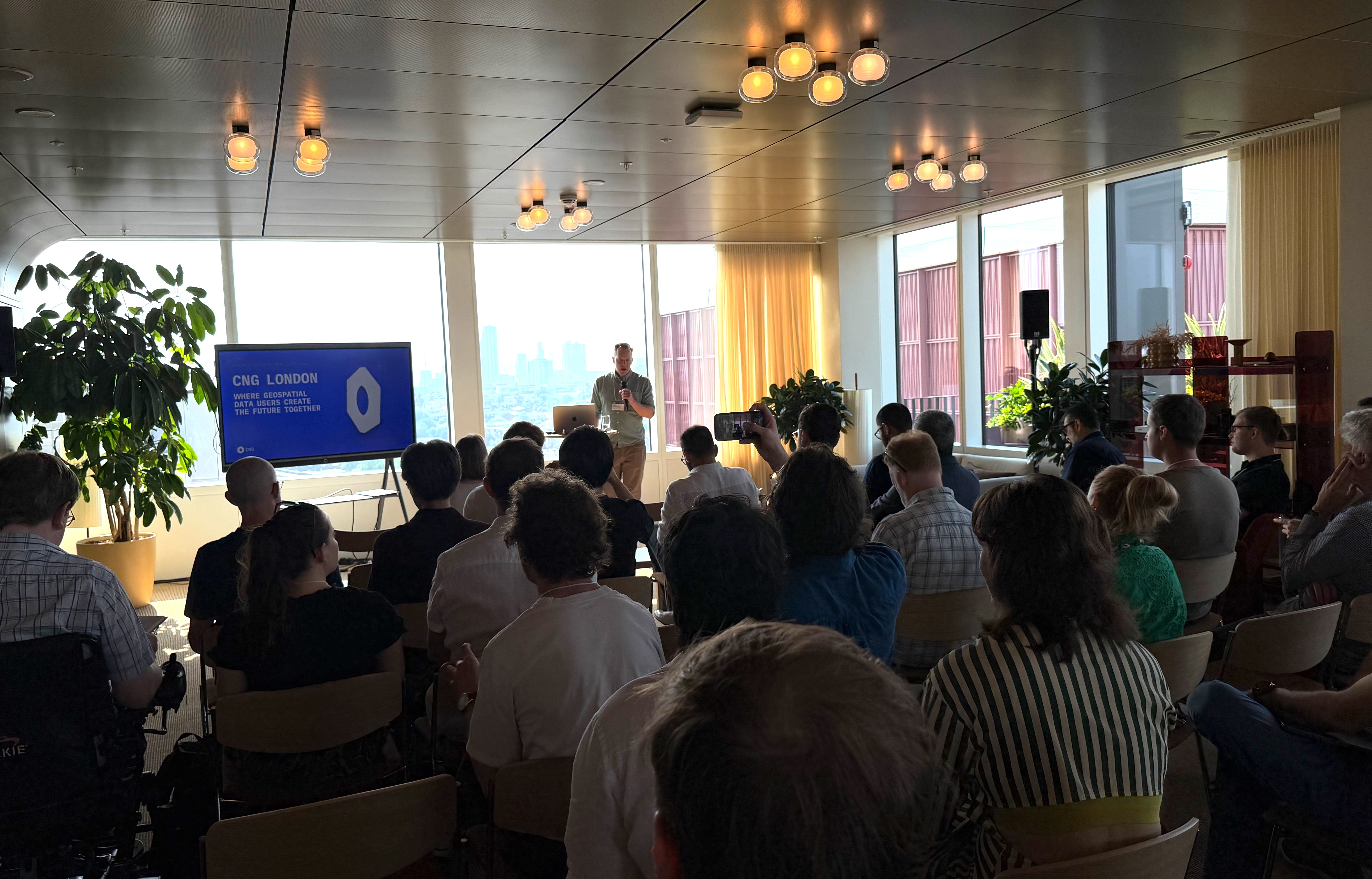 Jed Sundwall opens proceedings on the top floor of the Jellicoe