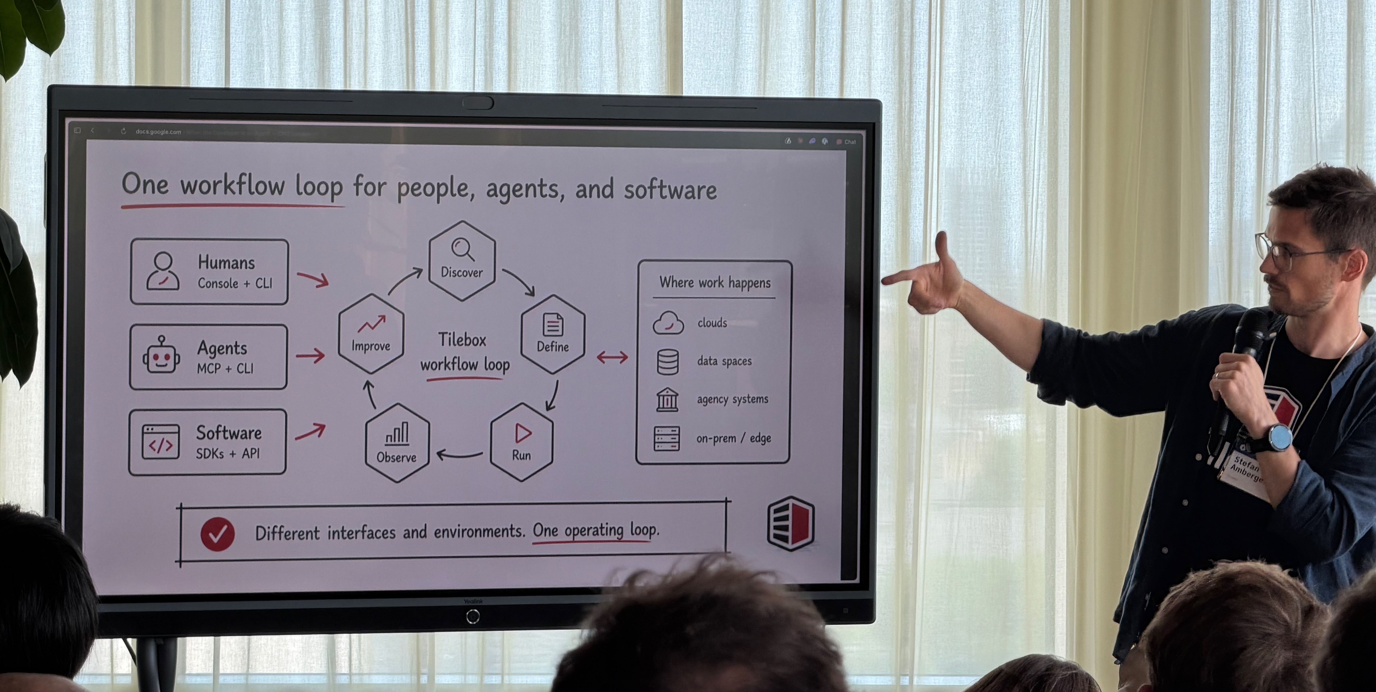 Tilebox's one workflow loop for people, agents and software.