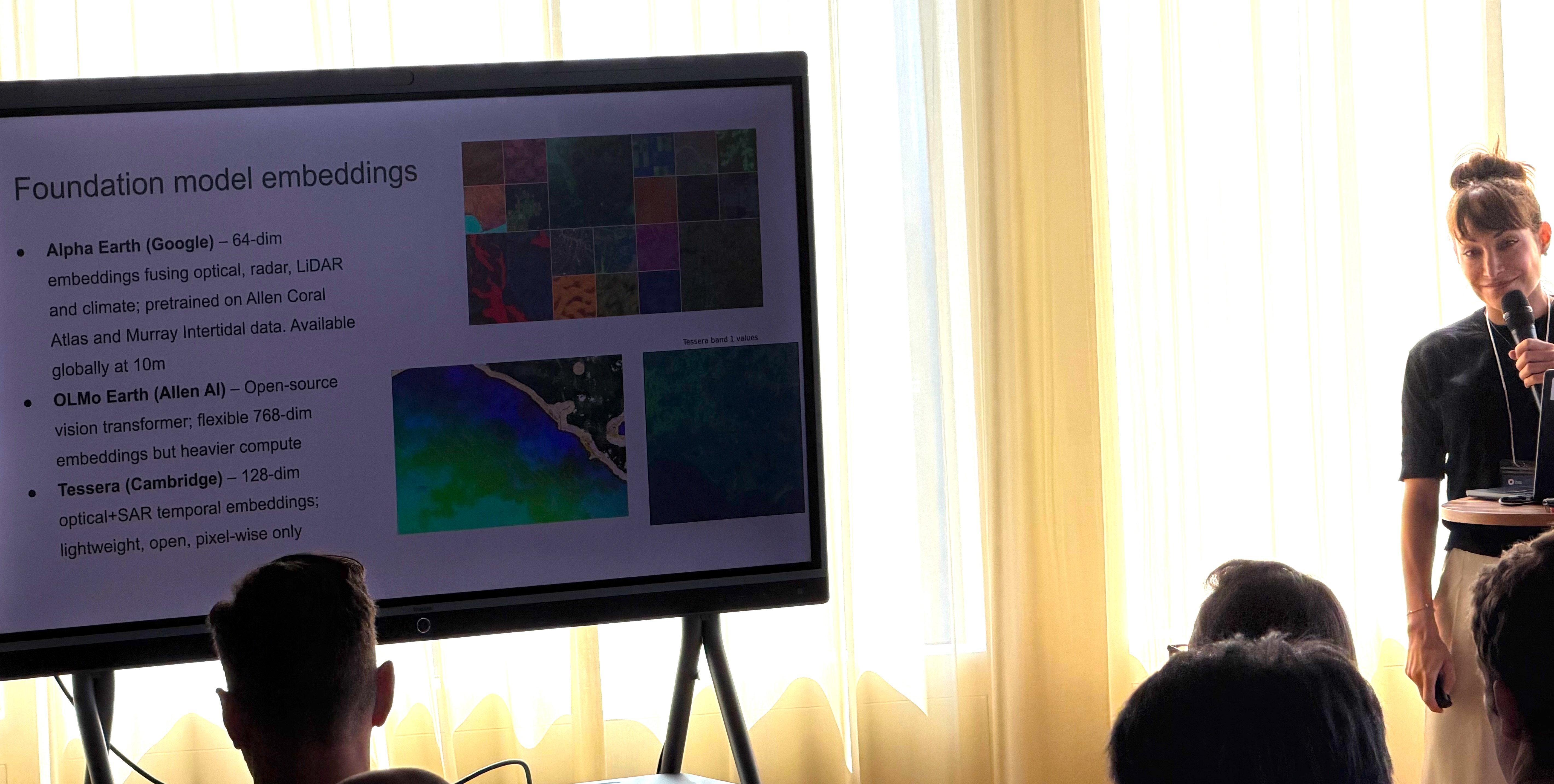 The embedding landscape: AlphaEarth OLMo Earth and Tessera (yay)