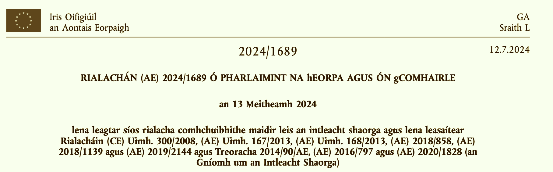 Not even reading the AI Act in my mothertongue shed light on the matter. (Ok ok, it's about laying down harmonised rules on AI and amending existing Regulations)