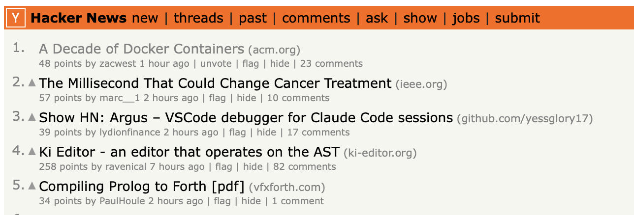 Docker on top of HN again