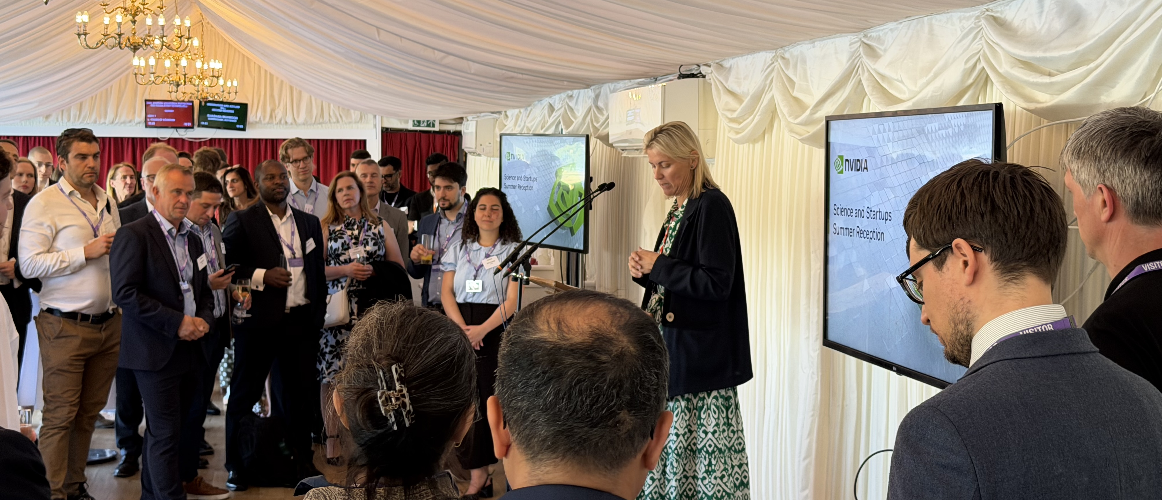 In the House of Lords pavilion with the NVIDIA crew