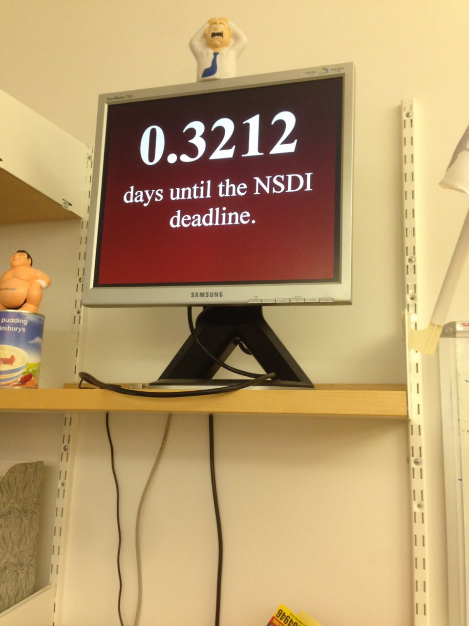 Hacking to the clock for the NSDI deadline