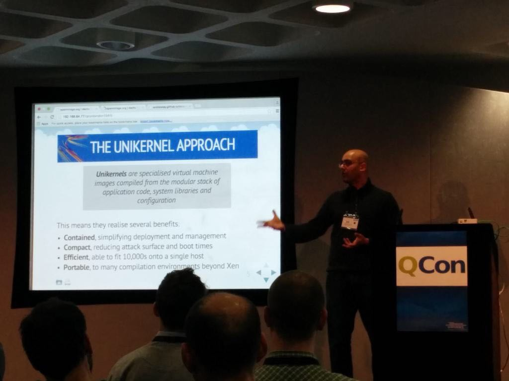 Anil speaking at QCon on unikernels