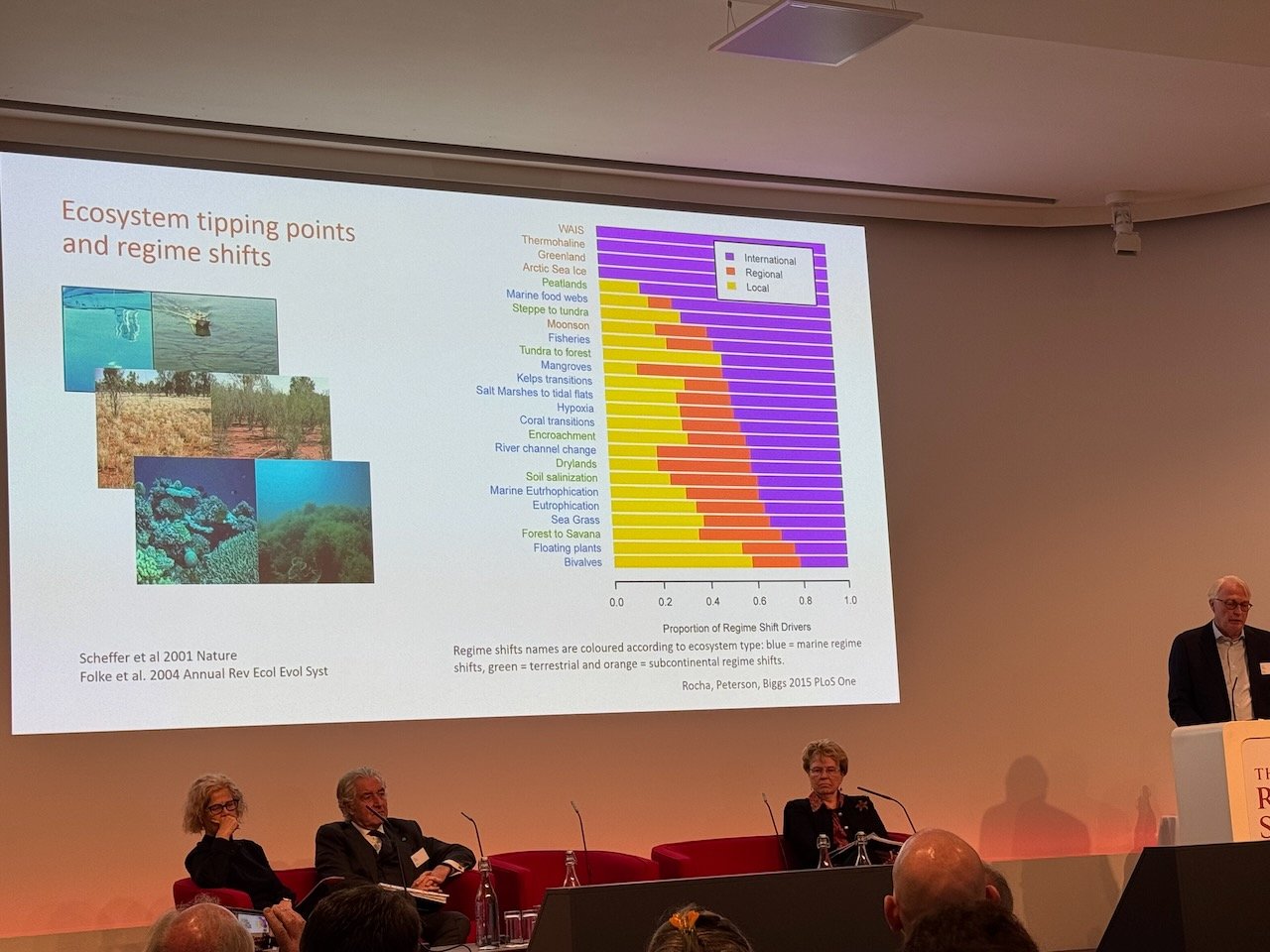 Prof Folke discussing tipping points.